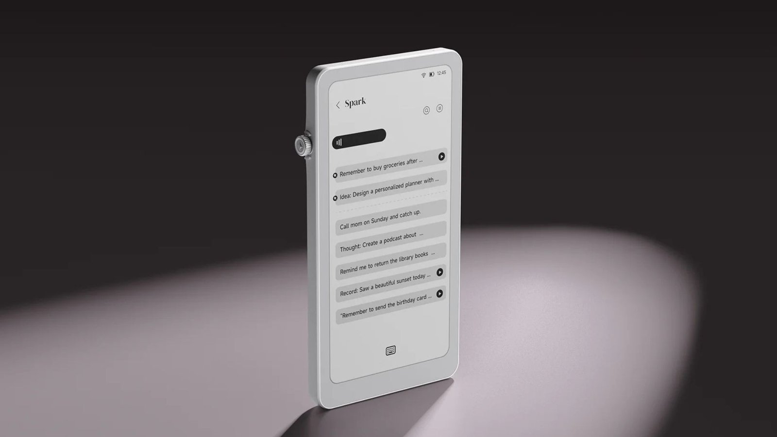 The Krono e-reader is designed to keep you focused and free of distractions